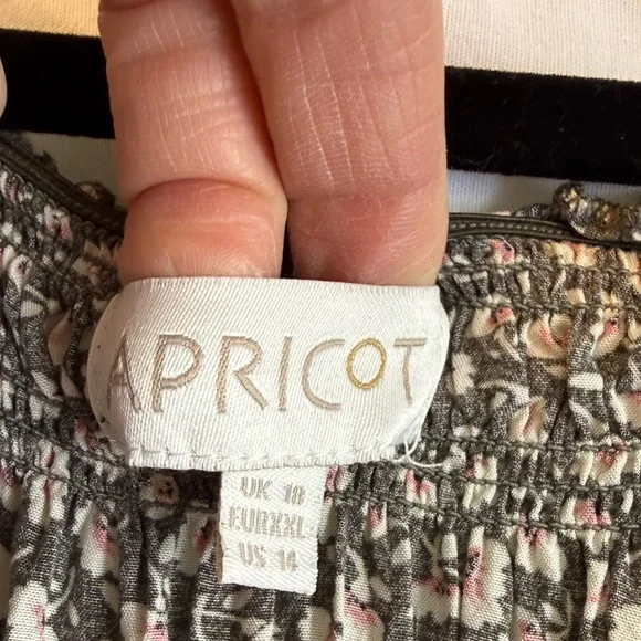 Apricot Long Boho Peasant Empire Waist Dress NWOT - Picture 9 of 11